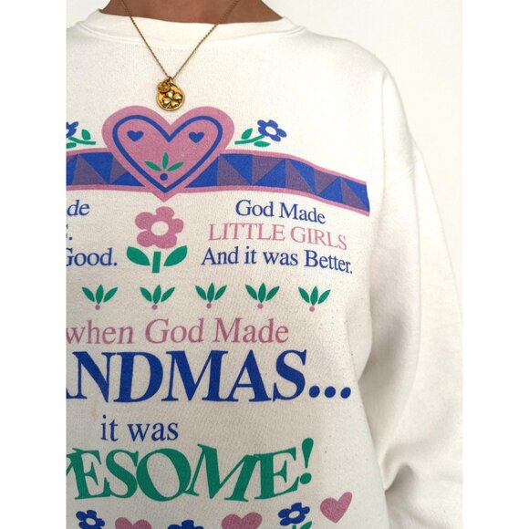 90s vintage grandma quote humor funny graphic novelty pullover sweatshirt large - Picture 8 of 10